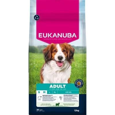 Eukanuba Premium Nutrition Adult Small & Medium Breed karitsa & riisi 12 kg