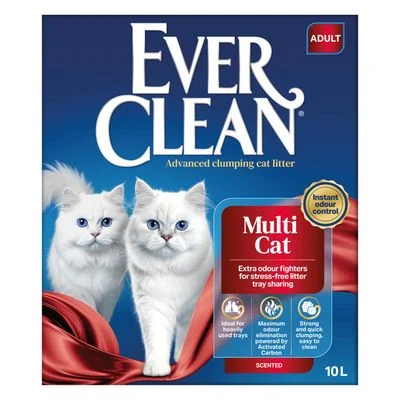 Ever Clean® Multiple Cat -kissanhiekka, paakkuuntuva 10 l