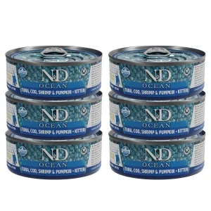 Farmina N&D Cat Ocean Tuna & Pumpkin Kitten 6 x 70 g