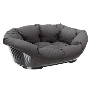 Ferplast Siesta Deluxe -lemmikinkori + Sofà Anthracite -päällinen setti: koko 6, P 70,5 x L 52 x K 23,5 cm