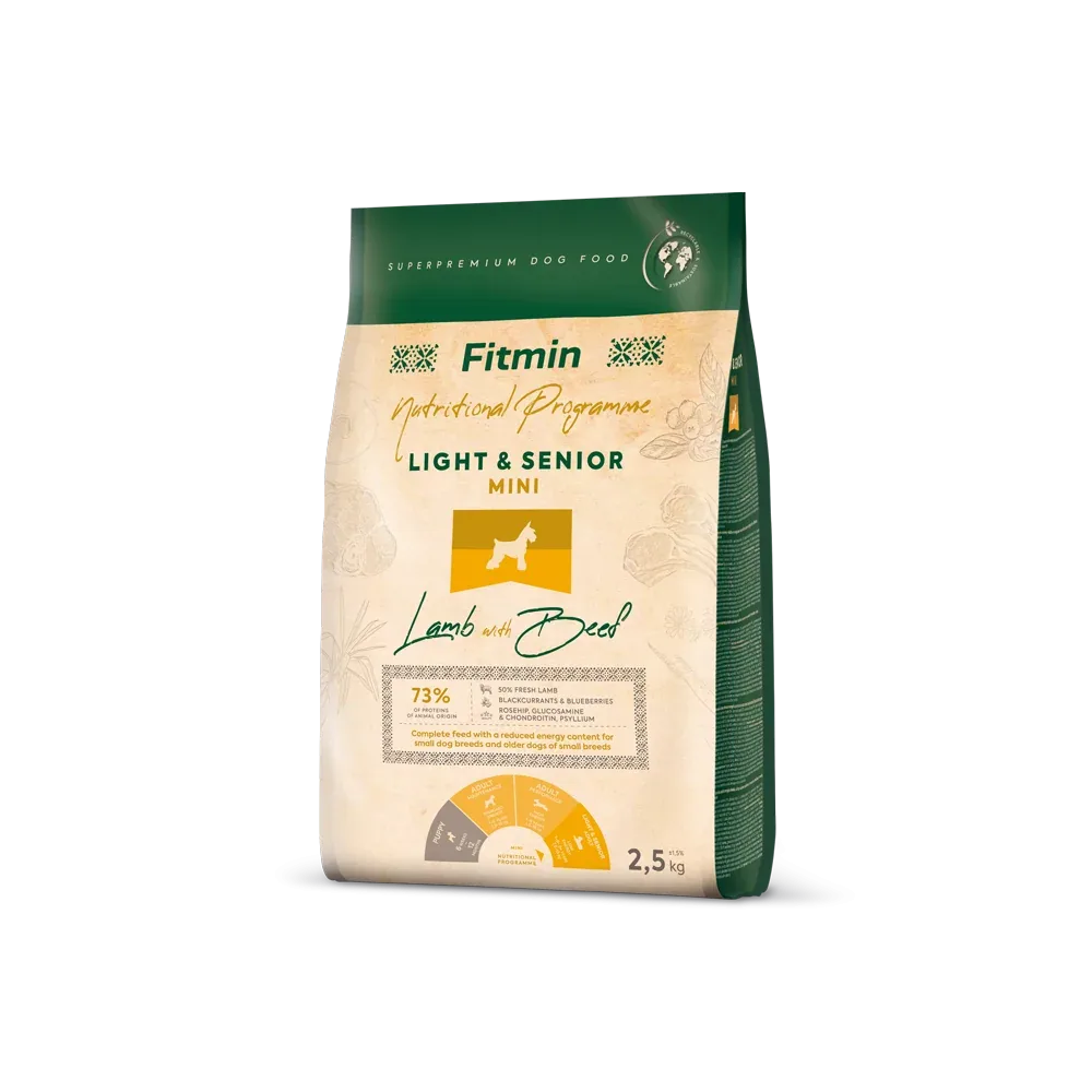 FITMIN Dog Mini Light & Senior Lamb & Beef 2.5kg