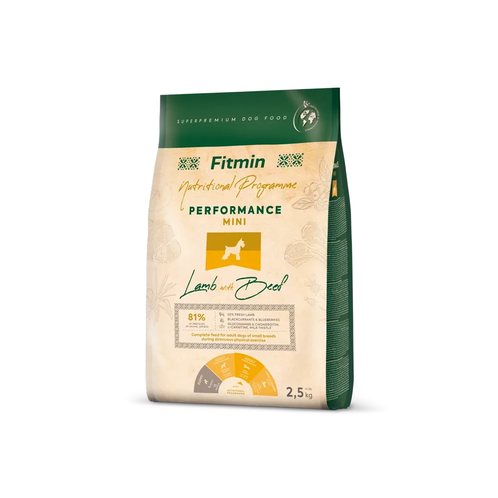 FITMIN Dog Mini Performance Lamb & Beef 2.5kg