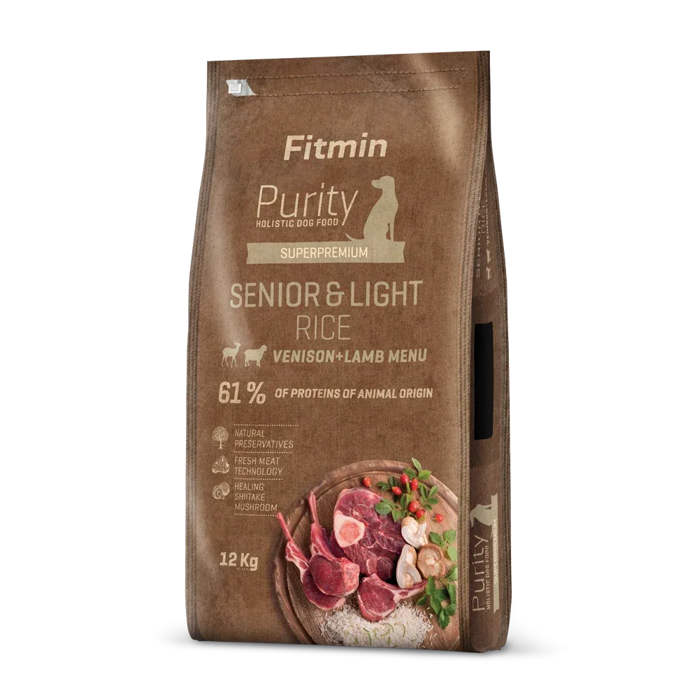Fitmin Dog Purity Rice SENIOR & LIGHT -riista ja lammas
