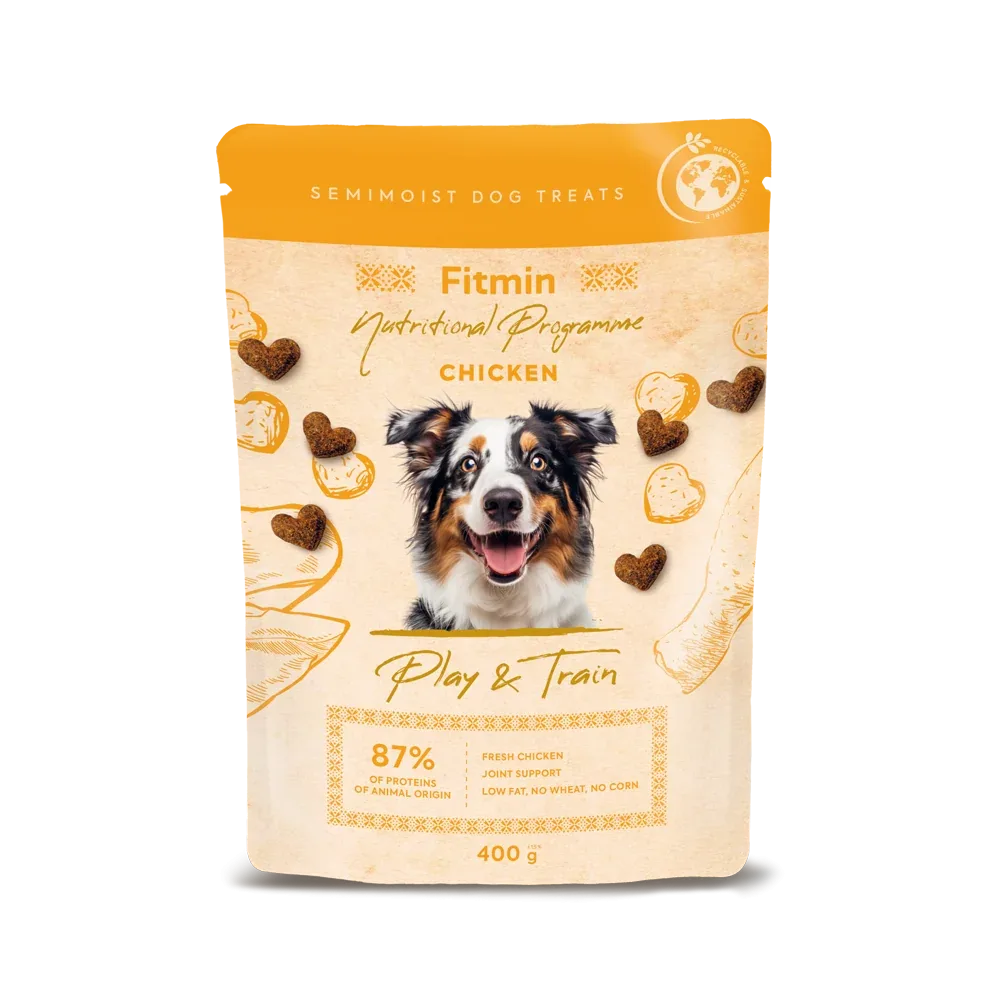 FITMIN NP Play and Train Chicken Dog Treats 400g