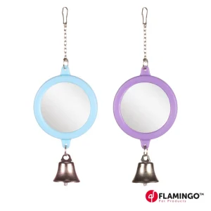 Flamingo ripustettava peili kellolla