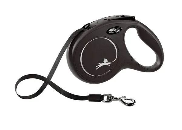 Flexi New Classic Nauha, M 5m (max 25kg), musta