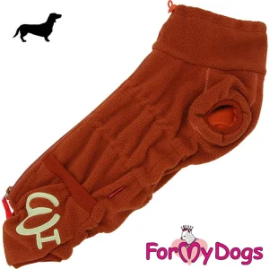 ForMyDogs fleece haalari mäyräkoira tytölle, ruskea