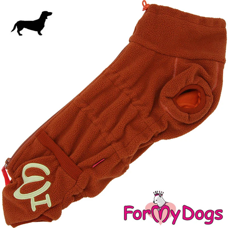 ForMyDogs fleece haalari mäyräkoira tytölle, ruskea