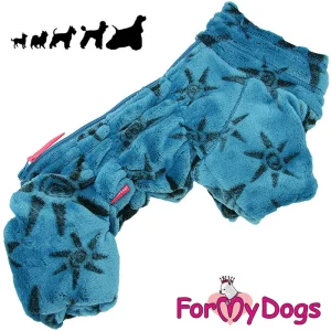 ForMyDogs kaksikerroksinen haalari urokselle, sininen