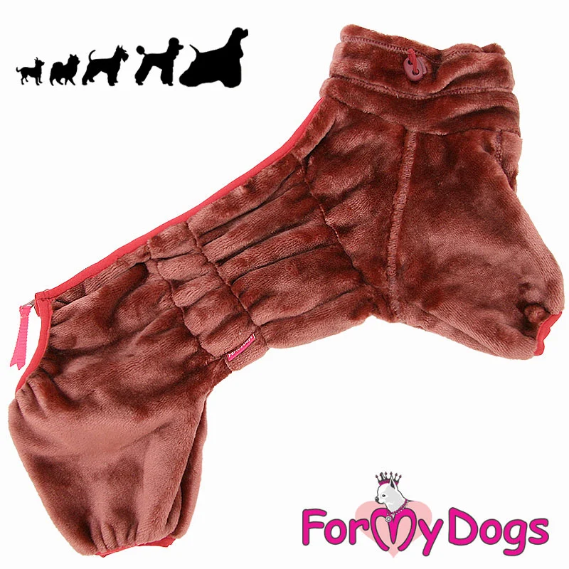 ForMyDogs lämmin haalari uros koiralle, ruskea