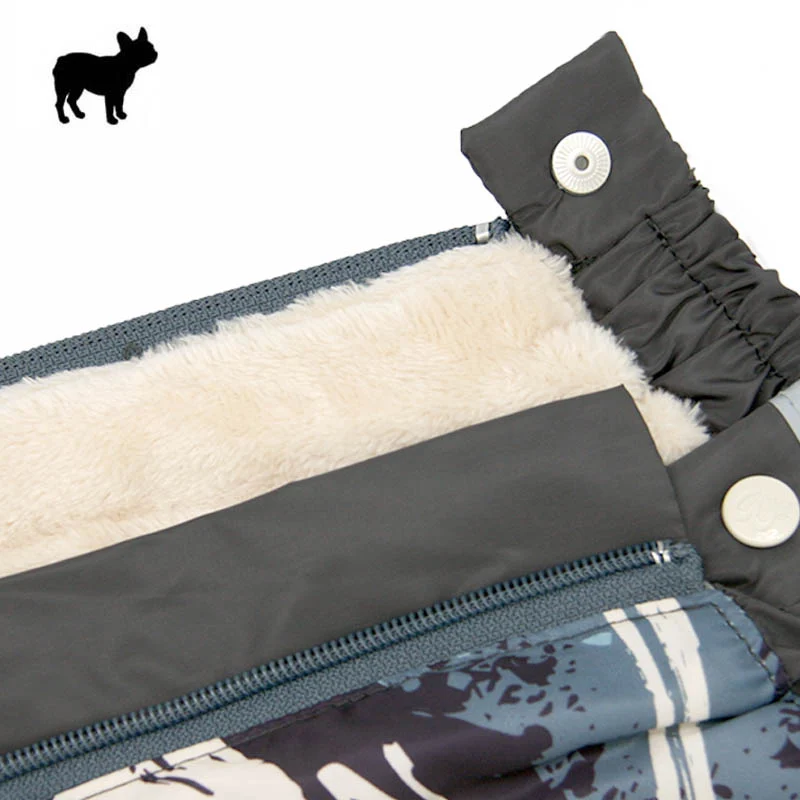 ForMyDogs talvihaalari leveä rintaiselle uros koiralle, tumman harmaa - Image 2