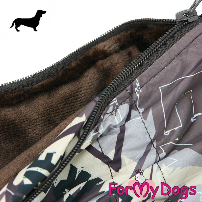ForMyDogs talvihaalari mäyräkoira pojalle, ruskea kuosinen - Image 2