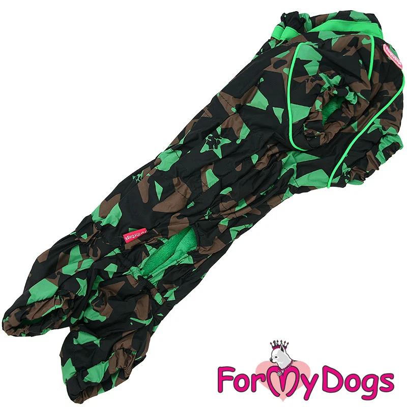 ForMyDogs talvihaalari mäyräkoira pojalle, vihreä camokuosi - Image 2