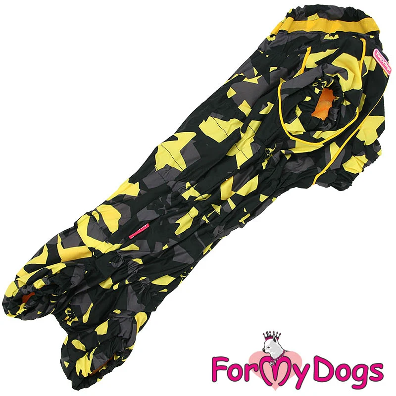 ForMyDogs talvihaalari mäyräkoira tytölle, keltainen camokuosi - Image 2
