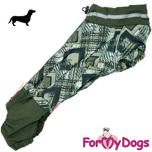 ForMyDogs talvihaalari mäyräkoira urokselle, vihreä khaki