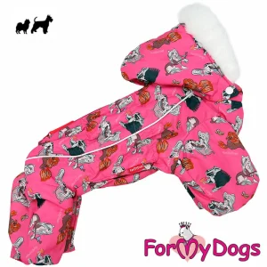 ForMyDogs talvihaalari narttu koiralle, silkkimäisellä vuorikankaalla