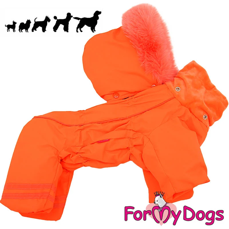 ForMyDogs talvihaalari tyttö koiralle, oranssi - Image 2