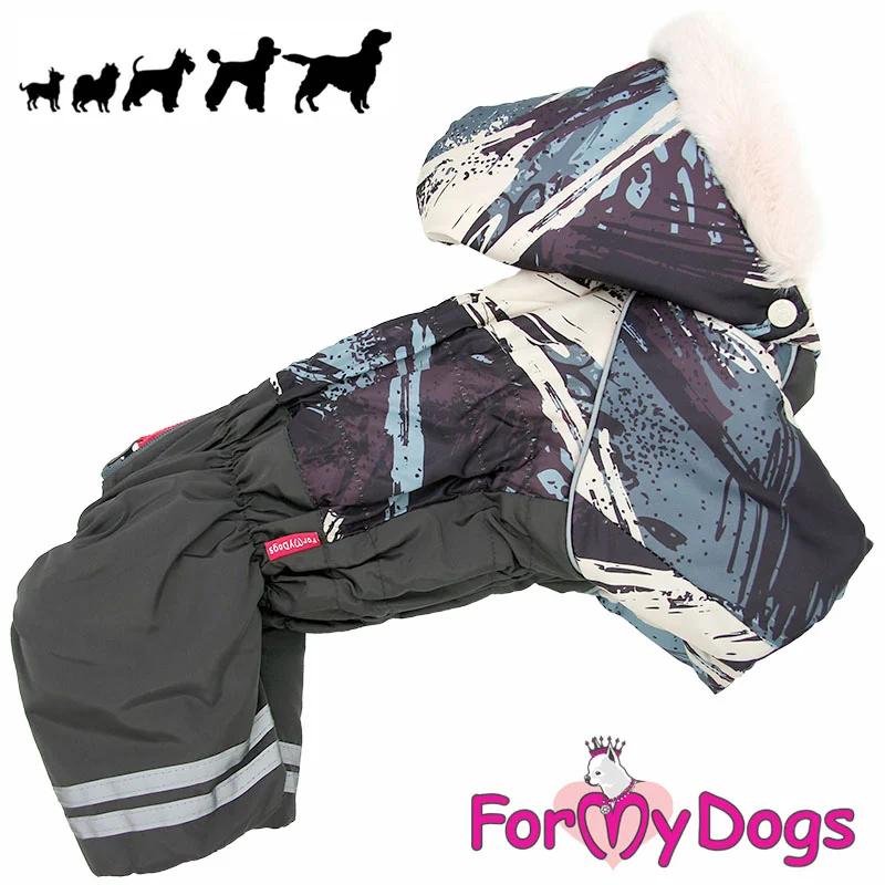 ForMyDogs talvihaalari uros koiralle, tumman harmaa