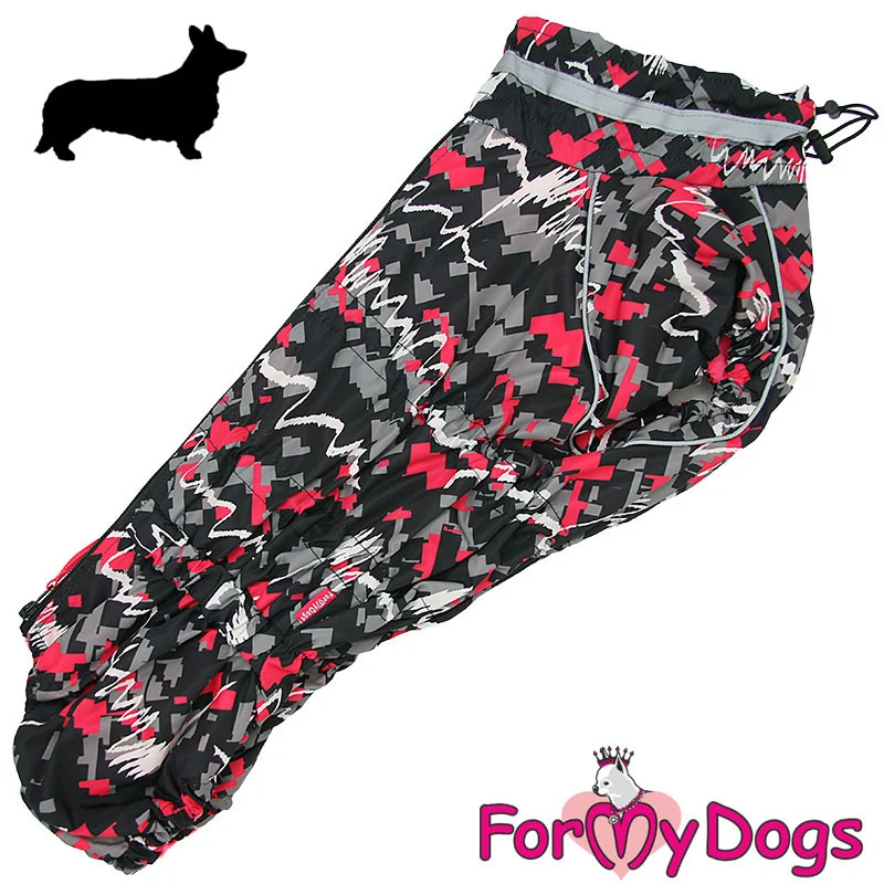 ForMyDogs talvihaalari Welsh Corgi tytölle, musta/fuksia