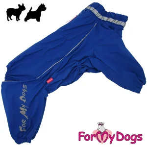 ForMyDogs välikausihaalari leveä rintaiselle poika koiralle, sininen