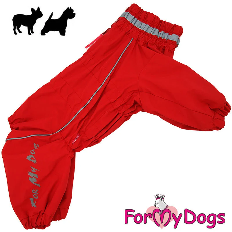 ForMyDogs välikausihaalari leveä rintaiselle tyttö koiralle, punainen