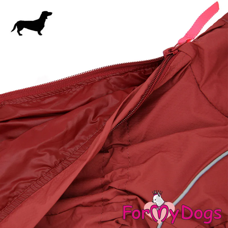 ForMyDogs välikausihaalari mäyräkoira tytölle, punaisenruskea - Image 2