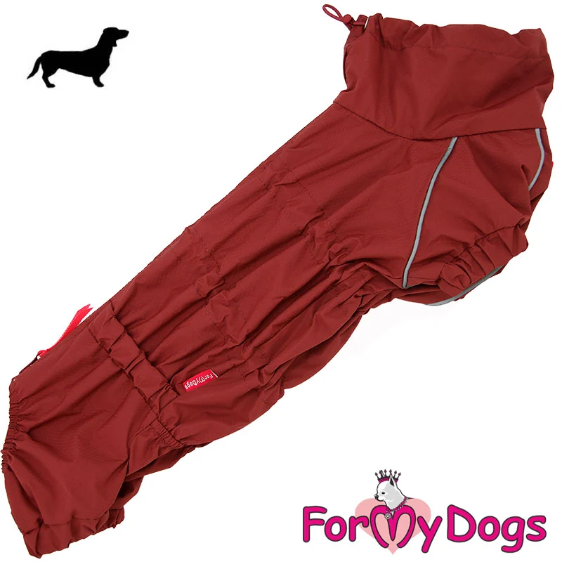 ForMyDogs välikausihaalari mäyräkoira tytölle, punaisenruskea