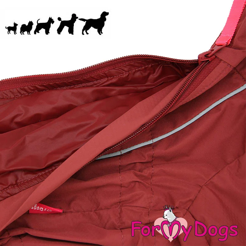 ForMyDogs välikausihaalari tyttö koiralle, punaisenruskea - Image 2