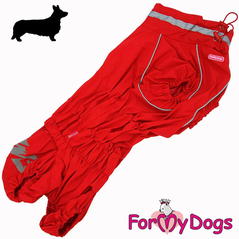 ForMyDogs välikausihaalari Welsh Corgi tytölle, punainen - Image 2