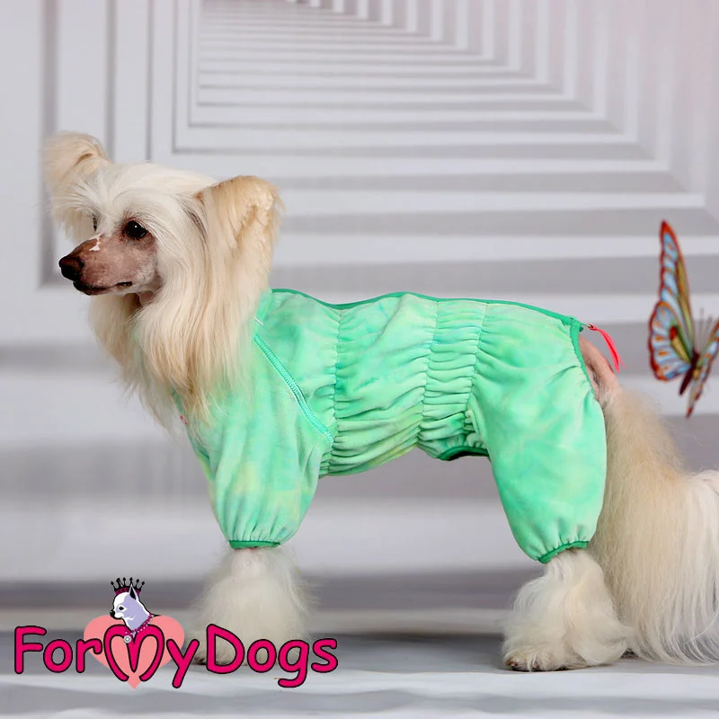 ForMyDogs velour haalari urokselle, vaalean vihreä - Image 2