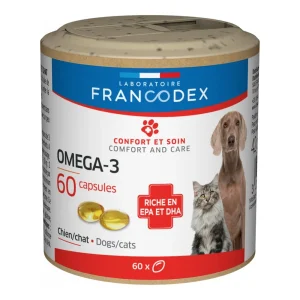 Francodex omega-3 60tabs. EPA (18%) DHA (12%) kalaöljystä