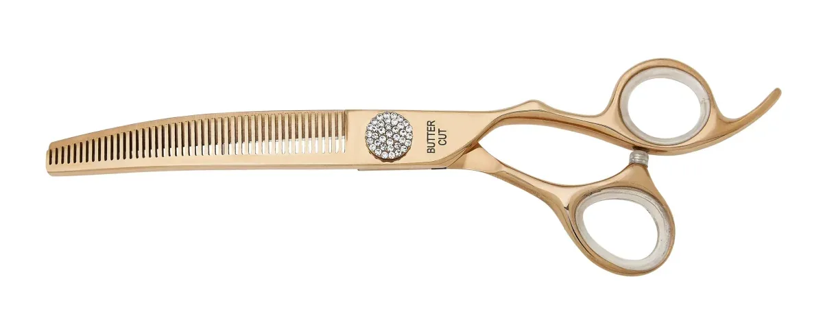 GEIB CRYSTAL GOLD 6,5″ kaarevat ohennussakset