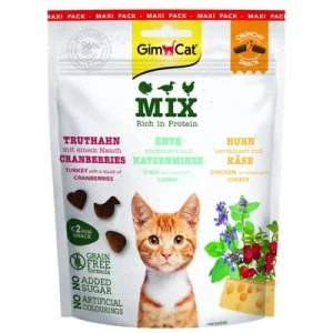 GimCat Crunchy Snacks lajitelma: kalkkuna, ankka, kana (140 g)