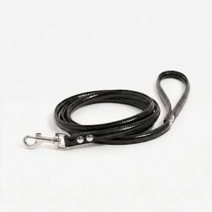 Glossy Black Dog Lead