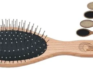 Gorgol metallipiikkiharja ovaali, 11 riviä piikkejä, pehmeä