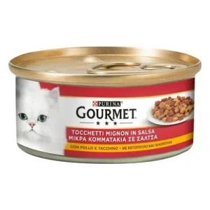 Gourmet-märkäruoka 24 x 195 g kana & kalkkuna