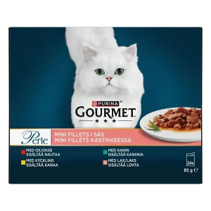 Gourmet Perle Mini Fillets Meat&Fish Gravy 24x85g
