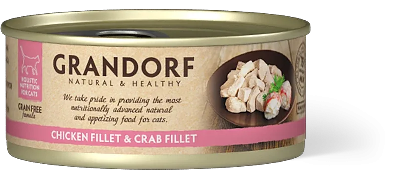 Grandorf Cat Chicken Breast &Crab Fillet 70g