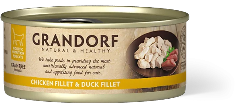 Grandorf Cat Chicken Breast &Duck Fillet 70g