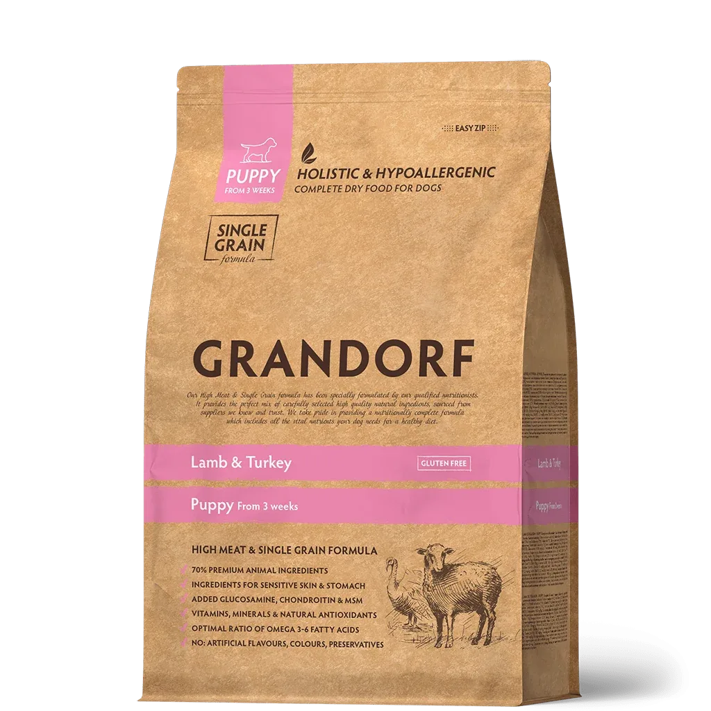 Grandorf Lammas & kalkkuna – Puppy kaikki rodut