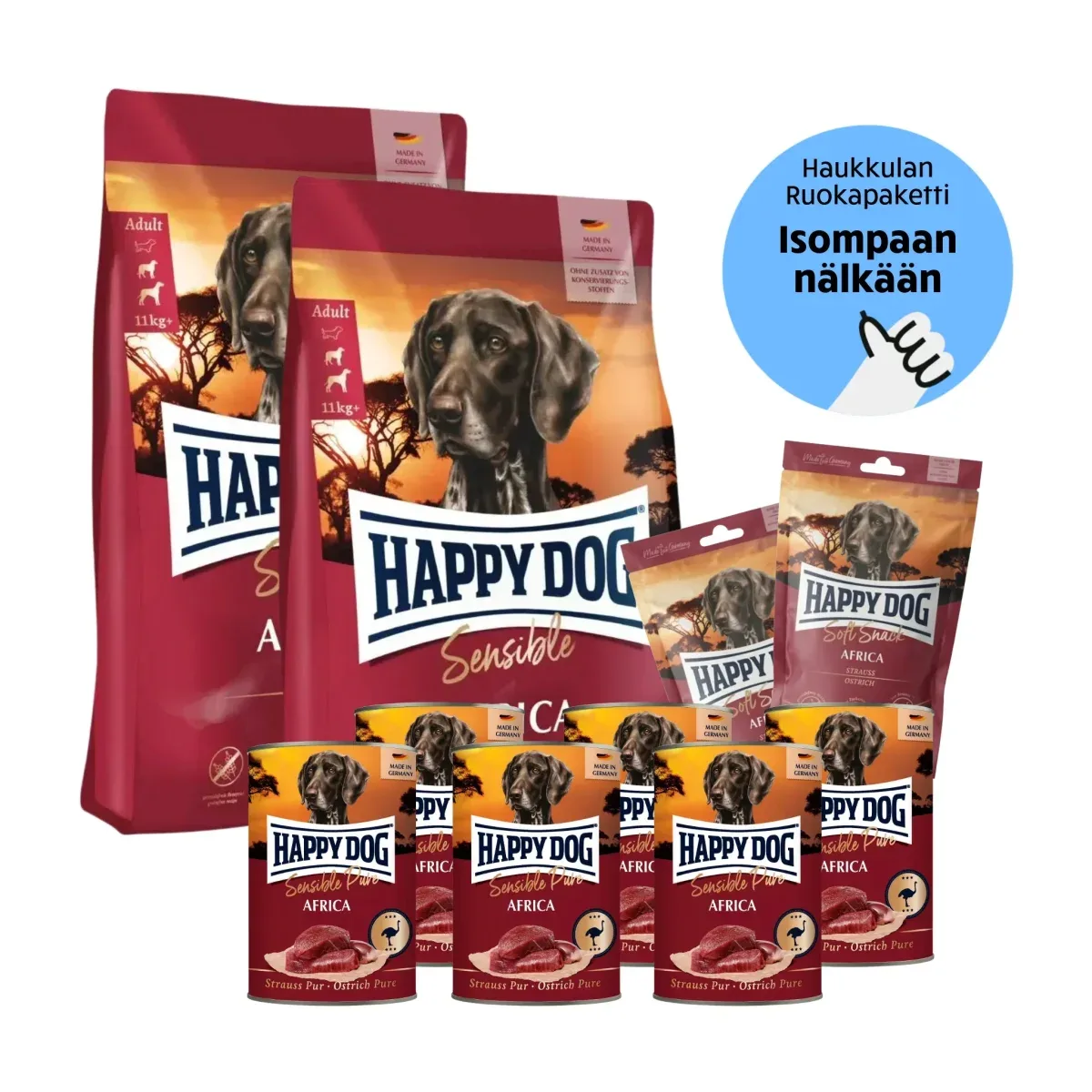 Happy Dog Sensible Africa – Tassuväen Megapaketti