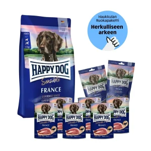 Happy Dog Sensible France – Tassukaverin Arkipaketti