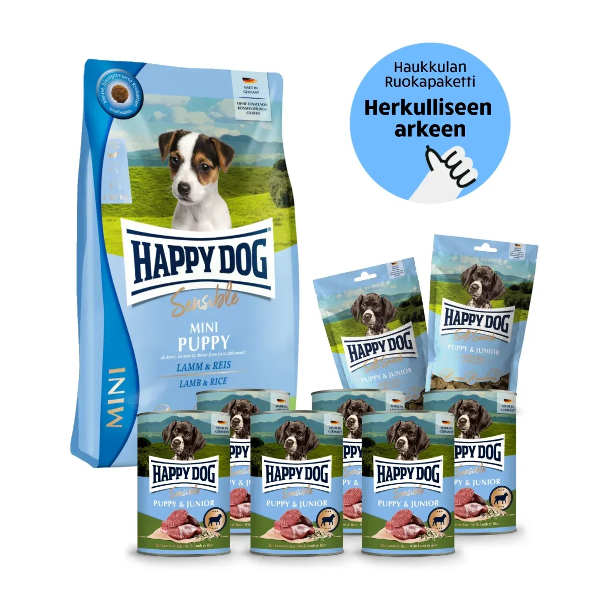 Happy Dog Sensible MINI Puppy – Pentutassun Arkipaketti
