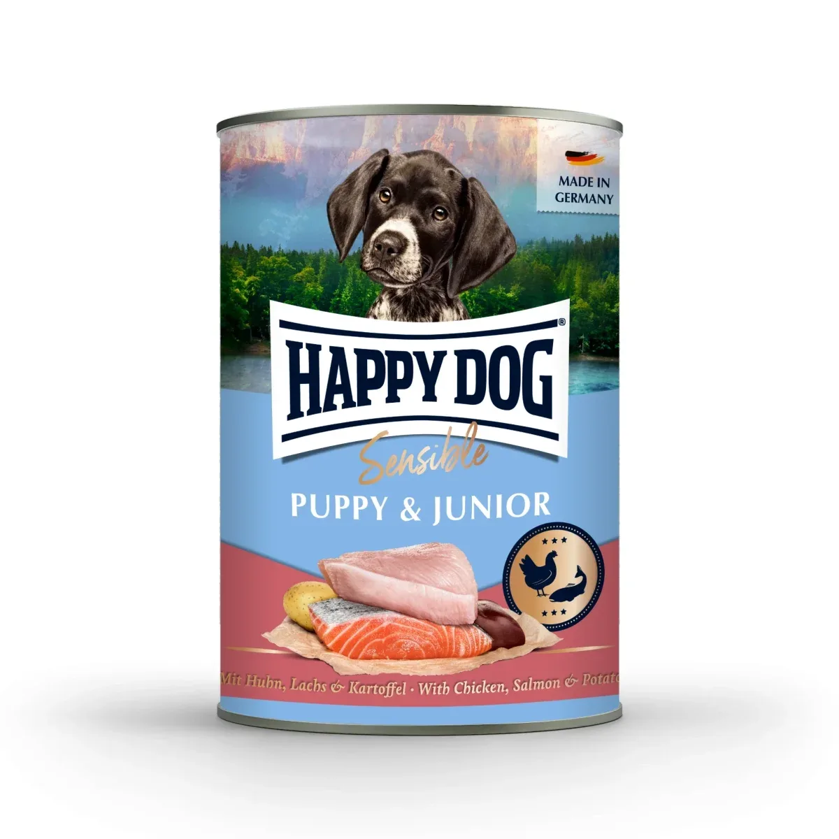 Happy Dog Sensible Puppy & Junior – Kana, Lohi ja Peruna 400g
