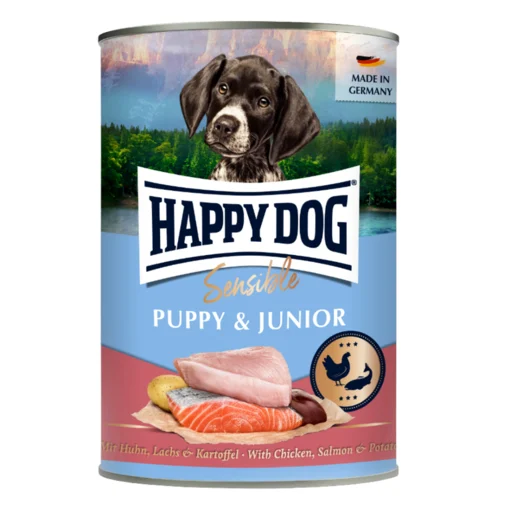Happy Dog Sensible Puppy&Junior Kana&Lohi&Peruna 400g