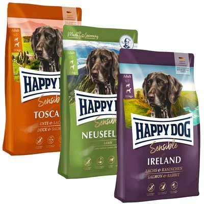 Happy Dog Supreme Culinary World Tour, 3 x 4 kg Toscana, Uusi-Seelanti, Irlanti