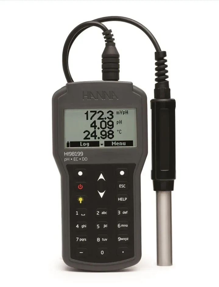 HI-98199 pH, EC, DO digital portable meter (pH electrode included only)
