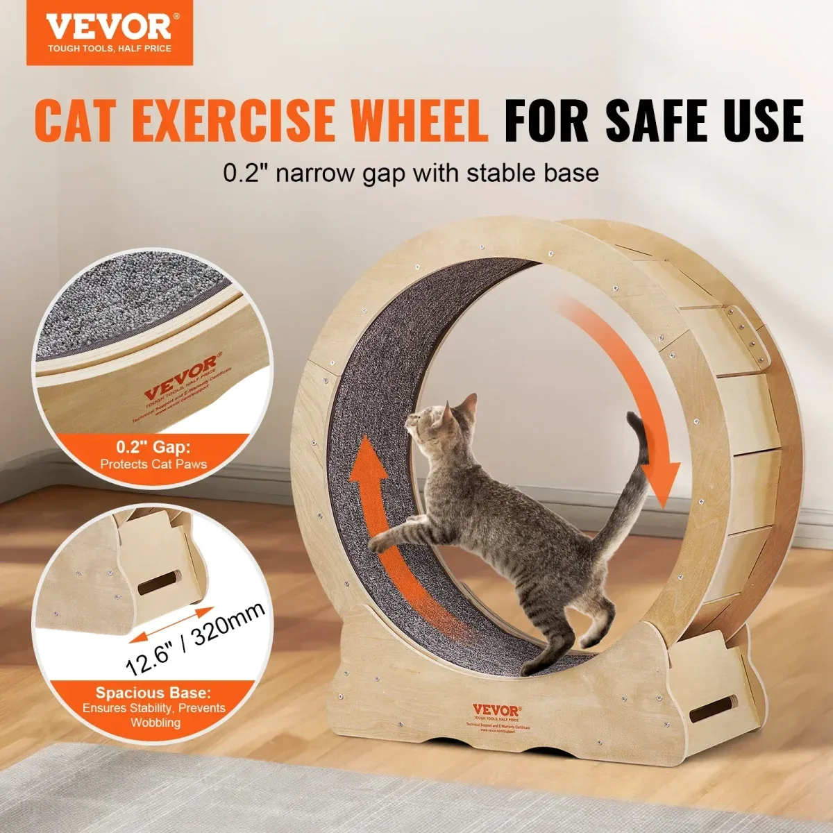 Hiljainen kissapyörä – puu – speedycat