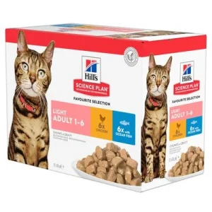Hill's Science Plan Adult Light 12 x 85 g kana ja merikala