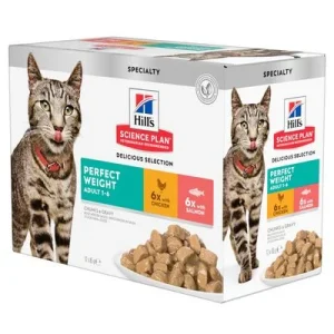 Hill's Science Plan Adult Perfect Weight 12 x 85 g Chicken & Salmon